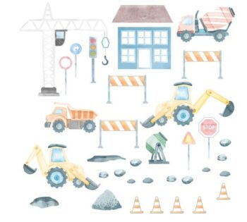 Originálna tapeta na stenu pre malých staviteľov 100 x 200 cm