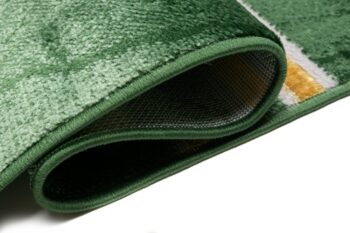 Originálny moderný zelený koberec so zlatým vzorom Šírka: 160 cm | Dĺžka: 220 cm