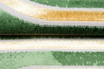 Originálny moderný zelený koberec so zlatým vzorom Šírka: 80 cm | Dĺžka: 150 cm