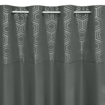 Originálny tmavo sivý záves so zavesením na kruhy 140x250 cm Šírka: 140 cm | Dĺžka: 250 cm