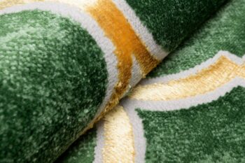 Originálny zelený koberec so zlatým vzorom Šírka: 120 cm | Dĺžka: 170 cm