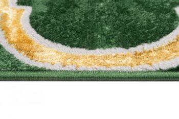 Originálny zelený koberec so zlatým vzorom Šírka: 140 cm | Dĺžka: 200 cm