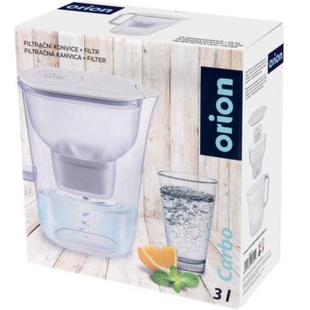 Orion 156019 Kanvica filtračná Carbo 3 l s filtrom, biela
