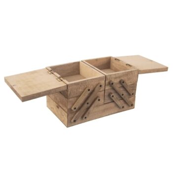 Orion Drevená kazeta na šitie Mango rozkladacia 30,5 x 20 x 21 cm