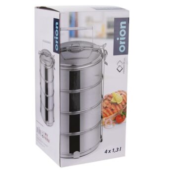 Orion Obedár 4x 1,3 l, nerez, 4 poschodia