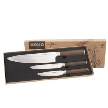 Orion Sada kuchynských nožov Wooden, 3 ks