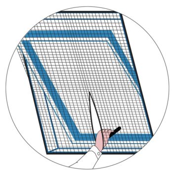 Orion Sieť na strešné okno proti hmyzu biela, 120 x 140 cm