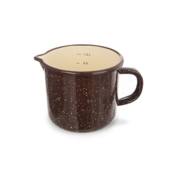 Orion Smaltovaný hrnček so zobáčikom Brown, 12 cm