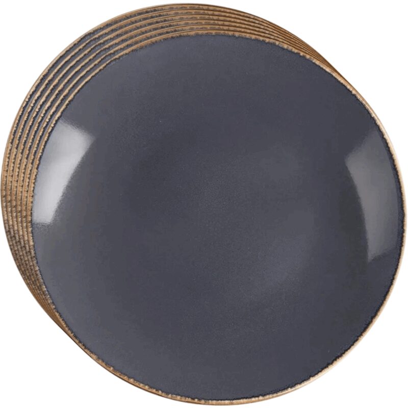 Orion Súprava keramických dezertných tanierov Glaze sivá 20,5 cm, 6 ks Orion Súprava keramických dezertných tanierov Glaze sivá 20,5 cm, 6 ks