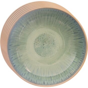 Orion Súprava keramických hlbokých tanierov Glaze zelená 20,5 cm, 6 ks