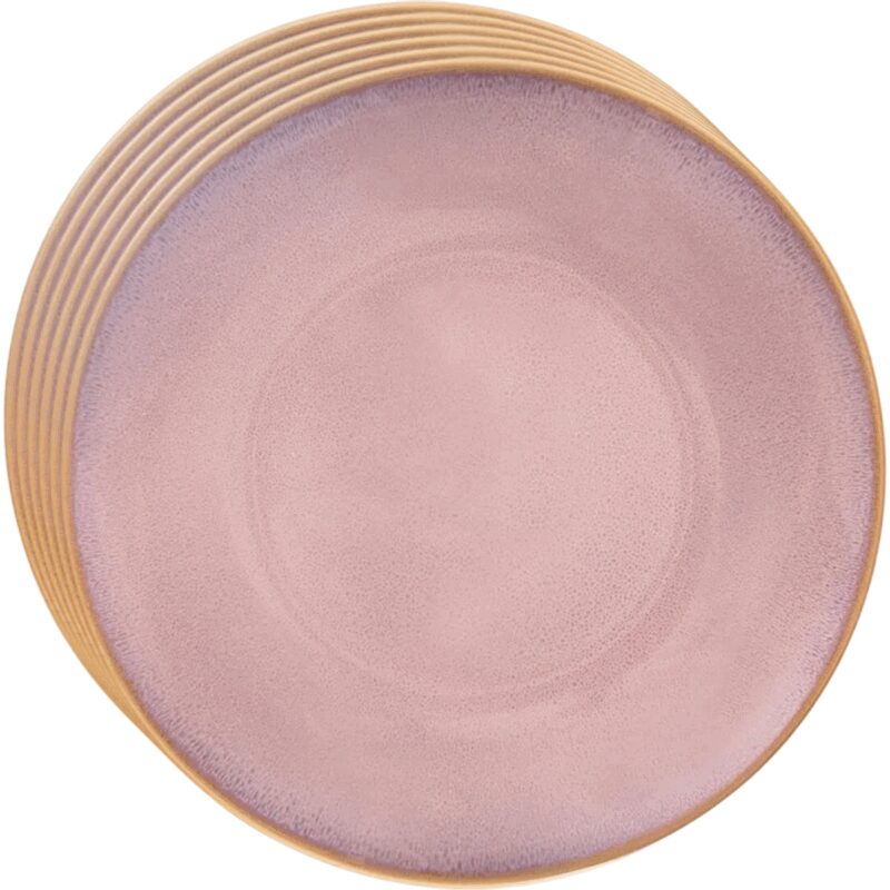 Orion Súprava keramických plytkých tanierov Glaze ružová 27 cm, 6 ks Orion Súprava keramických plytkých tanierov Glaze ružová 27 cm, 6 ks