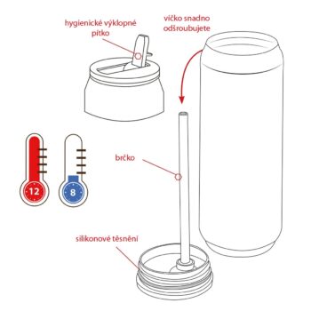 Orion Termoska-plechovka nerez 0,7 l Motokros