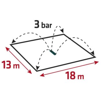 Oscilačný zavlažovač, plocha postrekovania 13 x 18 m, 15G771 VERTO