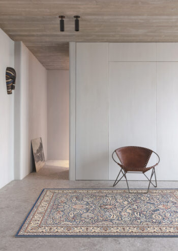 Osta, Kusový koberec Diamond 72201 901, 67x130, modrá, chodba / predsieň