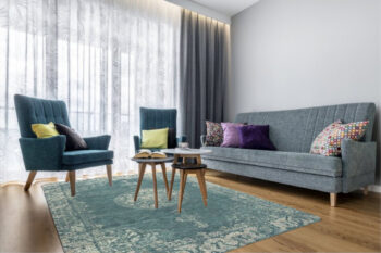 Osta, Kusový koberec Djobie 4568 500, 120x155, modrá, chodba / predsieň