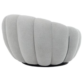 Otočné kreslo Bouclé GREY2, šedá