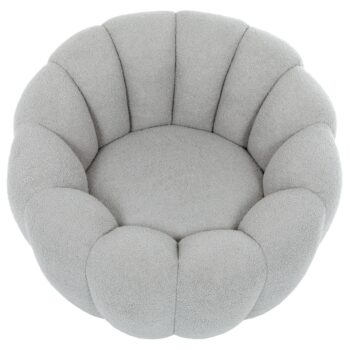 Otočné kreslo Bouclé GREY2, šedá