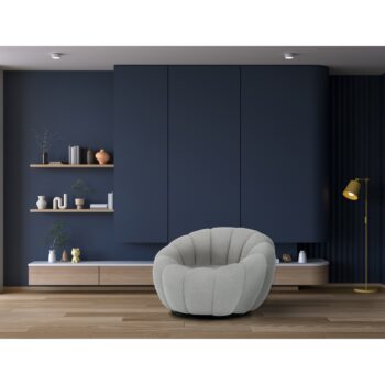 Otočné kreslo Bouclé GREY2, šedá