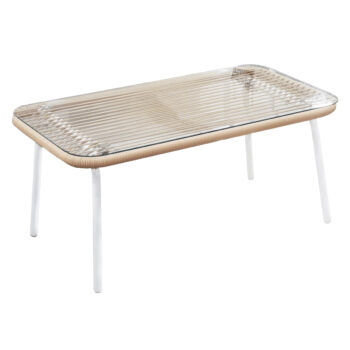 Predstavujeme vám záhradný nábytok z umelého ratanu Palny v elegantnej kombinácii bielej a béžovej farby. Tento moderný set je ideálnym riešením pre vašu záhradu, terasu alebo balkón, kde poskytne pohodlné sedenie až pre štyri osoby. Vďaka svojmu hranatému tvaru a svetlým farbám…