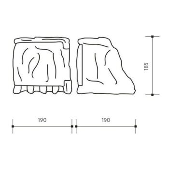 PANLUX PN42000001 Záhradná rozbočka Stone 4Z 4 zásuvky, sivá