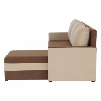 KONDELA Paulita New L/P rohová sedačka s rozkladom hnedá / béžová – Obrázok 11