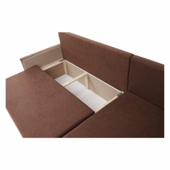 Rohová sedačka s rozkladom Paulita New L/P v elegantnej kombinácii hnedej a béžovej farby je ideálnym riešením pre moderné interiéry. Táto sedačka značky KONDELA ponúka nielen štýlový vzhľad, ale aj praktické funkcie, ktoré ocení každá domácnosť.