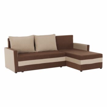 Rohová sedačka s rozkladom Paulita New L/P v elegantnej kombinácii hnedej a béžovej farby je ideálnym riešením pre moderné interiéry. Táto sedačka značky KONDELA ponúka nielen štýlový vzhľad, ale aj praktické funkcie, ktoré ocení každá domácnosť.