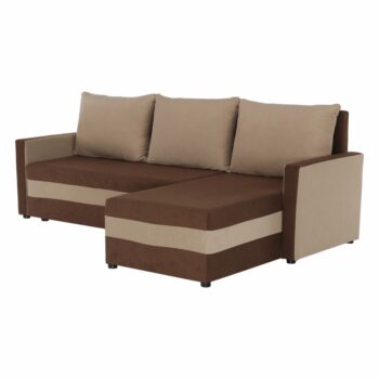 KONDELA Paulita New L/P rohová sedačka s rozkladom hnedá / béžová – Obrázok 8