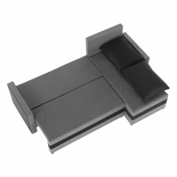 Rohová sedačka s rozkladom Paulita New L/P v elegantnej kombinácii sivej a čiernej farby je ideálnym riešením pre moderné interiéry. Táto sedačka značky KONDELA ponúka nielen štýlový vzhľad, ale aj praktické funkcie, ktoré ocení každá domácnosť.