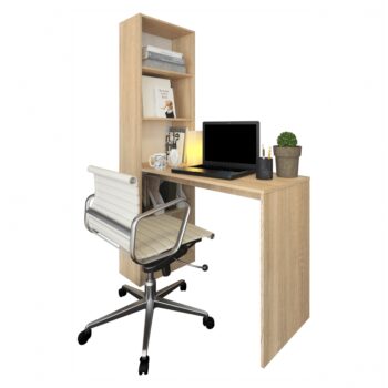 Praktický pomocník do kancelárie či študentskej izby je PC stolík s regálom JASMIN. Rozmery stolíka sú (ŠxHxV): 125x50x183 cm. Na jeho výrobu bola použitá kvalitná laminovaná DTD (drevovláknitá doska), ktorej hrúbka je 16 mm. Farebné prevedenie je vo farbe dub sonoma, ktorá sa ľahko kombinuje…