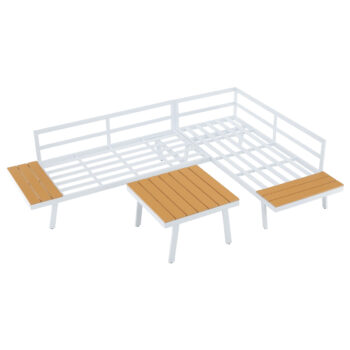 Predstavujeme vám kovový záhradný nábytok Pelor v elegantnej kombinácii farieb biela, svetlosivá a dub. Tento moderný set je ideálnym riešením pre vašu záhradu, kde poskytne pohodlné sedenie až pre šesť osôb. Vďaka svojmu hranatému tvaru a svetlým farebným prevedeniam sa ľahko začlení do…