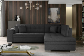Sedačka PENNY patrí medzi moderné rohové sedačky. Štýlový dizajn v sebe spája rovné línie, zjemnené zaoblením opierok rúk a chrbta. Elegantné prešívanie vytvára vzor na sedacej aj opierkovej časti. Celkový vzhľad dopĺňajú dekoračné vankúšiky, ktoré sú súčasťou sedačky. Tento dominantný kúsok nábytku rozžiari celú miestnosť a stane sa jej neoddeliteľnou súčasťou. Vďaka možnosti rozkladu si vytvoríte spaciu plochu 200 x 126 cm, vhodnú na príležitostné spanie. Dolphinmechanizmus zabezpečí jednoduchú manipuláciu pri rozklade sedačky. Sedačka je vyrobená v kombinácii vlnovcovej pružiny a PUR peny. Touto kombináciou získate maximálne pohodlie pre sedenie či leňošenie. Hustota peny sedacej časti je T3030, hustota peny opierok je T2542.Sedačka je vyrobená v pravom prevedení rohu. Je celočalúnená, vhodná aj na umiestnenie v priestore. Na čalúnenie je použitá kvalitná látka Inari 96. Celkové rozmery (š/v/h): 260 x 80 x 205cm. Hĺbka sedenia 58 cm, výška sedenia 40 cm.V našej ponuke nájdete túto sedačku aj v opačnom prevedení rohu ako aj v ďalších módnych a štýlových farbách.  