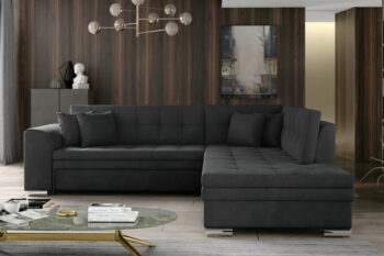 Sedačka PENNY patrí medzi moderné rohové sedačky. Štýlový dizajn v sebe spája rovné línie, zjemnené zaoblením opierok rúk a chrbta. Elegantné prešívanie vytvára vzor na sedacej aj opierkovej časti. Celkový vzhľad dopĺňajú dekoračné vankúšiky, ktoré sú súčasťou sedačky. Tento dominantný kúsok nábytku rozžiari celú miestnosť a stane sa jej neoddeliteľnou súčasťou. Vďaka možnosti rozkladu si vytvoríte spaciu plochu 200 x 126 cm, vhodnú na príležitostné spanie. Dolphinmechanizmus zabezpečí jednoduchú manipuláciu pri rozklade sedačky. Sedačka je vyrobená v kombinácii vlnovcovej pružiny a PUR peny. Touto kombináciou získate maximálne pohodlie pre sedenie či leňošenie. Hustota peny sedacej časti je T3030, hustota peny opierok je T2542.Sedačka je vyrobená v pravom prevedení rohu. Je celočalúnená, vhodná aj na umiestnenie v priestore. Na čalúnenie je použitá kvalitná látka Paros 06. Celkové rozmery (š/v/h): 260 x 80 x 205cm. Hĺbka sedenia 58 cm, výška sedenia 40 cm.V našej ponuke nájdete túto sedačku aj v opačnom prevedení rohu ako aj v ďalších módnych a štýlových farbách.  