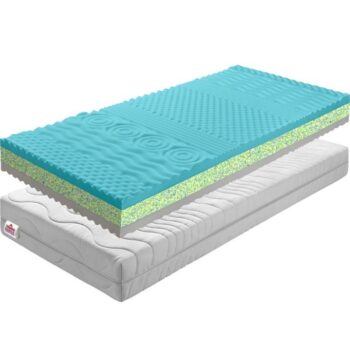 Spánok ako v bavlnke Vám zabezpečí matrac BE KATARÍNA 10 NEW. Rozmery matraca sú (ŠxD): 180x200 cm. Výška matraca je 14 cm. Matrac je zónovaný, čo znamená, že jeho povrch je rozdelený na niekoľko pásiem s odlišnou tvrdosťou a výstuhou. Je lepený najnovšou technológiou Hotmelt, kde je tavné lepidlo…