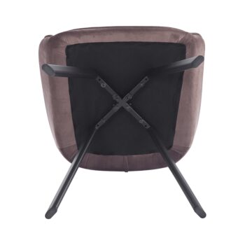 KONDELA Petin jedálenské kreslo sivohnedá (Velvet) / čierna - Image 6