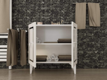 Skrinka PETRH – Luxusné úložné riešenie pre vašu obývaciu izbuSkrinka PETRH je navrhnutá pre tých, ktorí chcú do svojej obývačky priniesť nádych luxusu a elegancie. Vďaka kombinácii antracitovej a zlatej farby sa stane štýlovým stredobodom vášho interiéru. Plné dvierka ponúkajú dostatok úložného priestoru, zatiaľ čo kovové úchytky pridávajú na exkluzivite.S kompaktnými rozmermi 79 x 75 x 40 cm skrinka PETRH ponúka praktické riešenie pre usporiadanie vašich vecí. Vyrobená z kvalitného LTD materiálu s hrúbkou 18 mm, zaručuje pevnosť a odolnosť, čo ju robí ideálnym doplnkom pre každodenné používanie.Hlavné vlastnosti:Materiál: LTDRozmer: 79 x 75 x 40 cmVybavenie: Dvierka plnéŠtýl: LuxusnéPočet dvierok: 2Úchytky: KovovéHrúbka materiálu: 18 mmDodatočné informácie: Dodávame v demonte, plastové nožičkyFarba: Biela + zlatáSkrinka PETRH je dodávaná v demontovanom stave s priloženým návodom na jednoduchú montáž. Plastové nožičky zaisťujú stabilitu a zároveň chránia podlahu. Tento luxusný kus nábytku je ideálnou voľbou pre tých, ktorí hľadajú elegantné a funkčné riešenie pre svoju obývaciu izbu.
