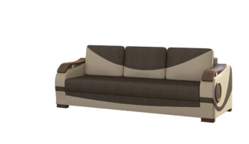 Unikátny dizajn a netradičné prevedenie sedacej súpravy PIETRO 3+1+1 zaujme svojou výnimočnosťou na prvý pohľad a bude stredobodom obdivu Vašej obývačky. Jej dokonalé farebné prevedenie v kombinácii farieb hnedá (Sawana 16) / béžová (Soft 33) a unikátne riešené, vysoké podrúčky s dreveným…