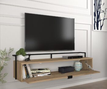 Závesný TV stolík PINTAPredstavujeme vám závesný TV stolík PINTA, ktorý prinesie do vašej obývačky moderný a elegantný vzhľad. Tento štýlový nábytok je navrhnutý tak, aby maximálne využil priestor a dodal vášmu interiéru svieži a minimalistický nádych.Špecifikácia produktu:Názov produktu: PINTATyp tovaru: závesný TV stolíkVhodné do miestnosti: obývacia izbaMateriál: LTD a kovRozmer: 138 x 34,5 x 34 cmFarba: svetlo hnedáVybavenie: skrinkaPočet dvierok: 1Hrúbka materiálu: 18 mmDodatočné informácie: Dodávame v demonteZávesný TV stolík PINTA je vyrobený z kvalitného materiálu LTD a kovu, čo zaručuje jeho pevnosť a dlhú životnosť. Jeho elegantná svetlo hnedá farba a čistý dizajn pridajú vašej obývačke moderný nádych. Stolík je vybavený praktickou skrinkou s jednými dvierkami, čo poskytuje dostatok úložného priestoru pre vaše elektronické zariadenia a ďalšie príslušenstvo.Vďaka jednoduchej montáži, ktorú umožňuje dodanie v demontovanom stave, si môžete svoj nový závesný TV stolík užívať behom chvíľky. Získajte závesný TV stolík PINTA a vylepšite svoju obývačku štýlovým a funkčným doplnkom!