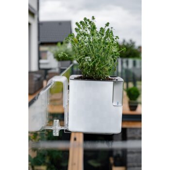 PLASTKON, držiak na samozavlažovací kvetináč na bylinky COBBLE, číry