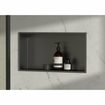 POLYSAN 1301-53B Inserta zapustená polica do obkladu 51 x 27 cm, nehrdz. oceľ, antracit