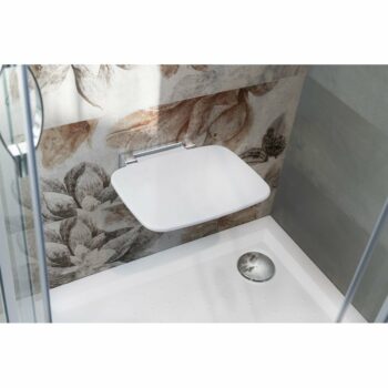 POLYSAN CW1110W Saap sklopné sedátko do sprchového kúta 35 x 32,8 cm, biela