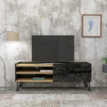 TV stolík PORTAL – Luxusné a praktické riešenie pre vašu obývaciu izbuTV stolík PORTAL je ideálnym doplnkom pre moderné interiéry, kde sa kladie dôraz na eleganciu a funkčnosť. zapadne do akejkoľvek obývačky.Hlavné vlastnosti produktu:Typ tovaru: TV stolíkVhodné do miestnosti: Obývacia izbaMateriál: Melamín, VT laminátRozmery: 49.5 x 120 x 33 cmFarba: Dub + čiernaVybavenie: Plné dvierka a regálokŠtýl: LuxusnéPočet dvierok: 1Hrúbka materiálu: 18 mmDodatočné informácie: Dodávame v demonteStolík PORTAL spája elegantný vzhľad s praktickosťou, vďaka čomu je skvelou voľbou pre organizáciu a estetické vylepšenie vašej obývačky. Kvalitné materiály a precízne spracovanie zaisťujú dlhú životnosť a jednoduchú údržbu. Zaobstarajte si TV stolík PORTAL a dodajte svojmu interiéru štýl a funkčnosť!