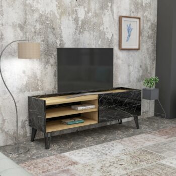 TV stolík PORTAL – Luxusné a praktické riešenie pre vašu obývaciu izbuTV stolík PORTAL je ideálnym doplnkom pre moderné interiéry, kde sa kladie dôraz na eleganciu a funkčnosť. zapadne do akejkoľvek obývačky.Hlavné vlastnosti produktu:Typ tovaru: TV stolíkVhodné do miestnosti: Obývacia izbaMateriál: Melamín, VT laminátRozmery: 49.5 x 120 x 33 cmFarba: Dub + čiernaVybavenie: Plné dvierka a regálokŠtýl: LuxusnéPočet dvierok: 1Hrúbka materiálu: 18 mmDodatočné informácie: Dodávame v demonteStolík PORTAL spája elegantný vzhľad s praktickosťou, vďaka čomu je skvelou voľbou pre organizáciu a estetické vylepšenie vašej obývačky. Kvalitné materiály a precízne spracovanie zaisťujú dlhú životnosť a jednoduchú údržbu. Zaobstarajte si TV stolík PORTAL a dodajte svojmu interiéru štýl a funkčnosť!