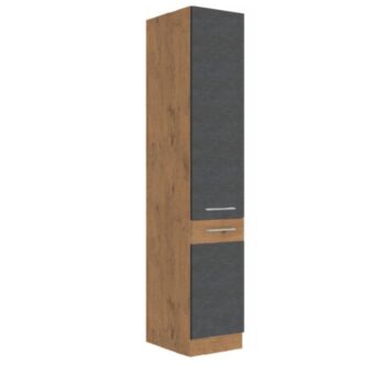 Vyskladajte si kuchyňu podľa Vašich predstáv s vysokou skrinkou VEGA 40 DK-210 2F. Rozmery skrinky sú (ŠxHxV): 40x57x210 cm. Moderný vzhľad zaručuje farebná kombinácia sivá matná a dub lancelot. Vyrobená je z laminovanej DTD (drevotriesková doska). Dvierka sa pýšia systémom tichého zatvárania.…