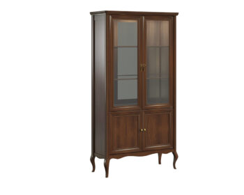 Elegantná a priestranná rustikálna vitrína s osvetlením PRATO PR-W2 môže obohatiť aj Váš interiér. Jej rozmery sú (ŠxHxV): 114,3x44,1x207,5 cm. Stojí na pôvabne tvarovaných nožičkách a je tu pre Vás, aby Vám poskytla toľko úložného priestoru, koľko si zaželáte. Nádherná rustikálna…