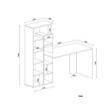 Písací stôl s regálom PREMIUM poskytuje bohatý úložný priestor vo forme otvorených políc v regály na odloženie kníh, dekorácií, či učebných pomôcok. Dostatočne veľká pracovná doska stola s hĺbkou 60 cm, poskytuje dostatočný pracovný priestor.Farebné prevedenie: biela matná / orechMateriál: kvalitné 18 mm LTD hranené PVC páskou. Jednoduchá a rýchla údržba.Rozmery: (š/v/h) 150 x 148 x 60 cm (podrobnejšie rozmery v nákrese)Dodávame v demonte.
