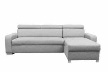 Rozkladacia sedačka PRIOLA je spojením skvelého moderného dizajnu a elegancie. Vyniká nielen svojím vzhľadom, ale i praktickým spracovaním. Je vhodná do moderných typov interiérov.Sedák je tvorený kvalitnými vlnovcovými pružinami v kombinácii s PUR penou. Zabezpečuje tak maximálny komfort počas sedenia. Je čalúnená látkou ST 1101.Sedačka má praktické polohovacie záhlavníky. Disponuje tiež úložným priestorom na uloženie vašej posteľnej bielizne a podobne. Po rozložení vám poskytne spaciu plochu o rozmere: 225 x 125 cm. Je vhodná na príležitostné spanie.Rozmery rohovej sedačky (š,d,v): 270 x 170 x 103 cm. Hĺbka sedadla: 86 cm.Sedačka je univerzálna - je možné ju zložiť s pravým aj ľavým umiestnením rohu.