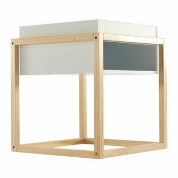 S príručným stolíkom HAGAN vytvoríte príjemný interiér s nádychom elegancie a moderného štýlu. Rozmery stolíka sú (ŠxHxV): 45x45x50 cm. Na jeho výrobu bola použitá kvalitná MDF (drevovláknitá doska) v kombinácii s pevným masívnym borovicovým drevom. Farebné prevedenie je v kombinácii bielej…