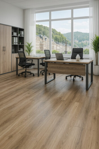 PVC podlaha - lino Toptex Lime Oak 069L, na mieru, šíře 4m,5m, béžová, filc, chodba / predsieň