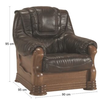 S kreslom ANETA II budete istotne spokojní. Jedinečnosť prevedenia a kvalita materiálov robia zo súpravy skutočný klenot. Rozmery kresla sú (ŠxHxV): 90x95x95 cm. Vnútro sedacej časti tvoria pružiny Bonellového typu, ktoré zabezpečujú kvalitné, komfortné a dlhodobo pružné sedenie. Kreslo je…